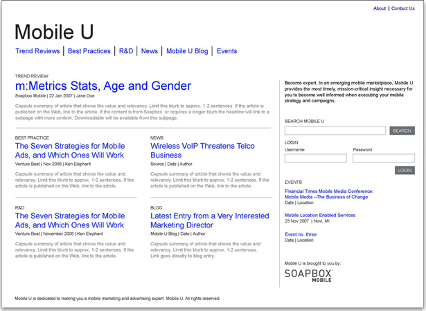 soap mobile U wireframe